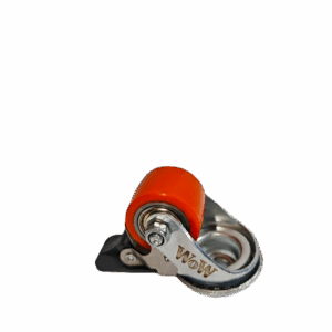 1.5" גלגל פסנתר חור מרכזי מעצור M10 פוליאוריטן כתום 110 ק"ג WoW