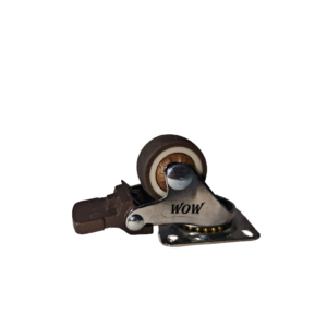 גלגל 1" ניקל פלטה מסתובב + מעצור גומי TPE איכותי עולם על גלגלים WoW