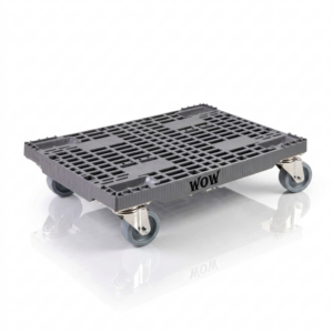 עגלת דולי ארגזים 40/60 מלאה חזקה אפורה נירוסטה גלגלי פולי PU נגד חלודה 250 ק"ג WoW עולם על גלגלים